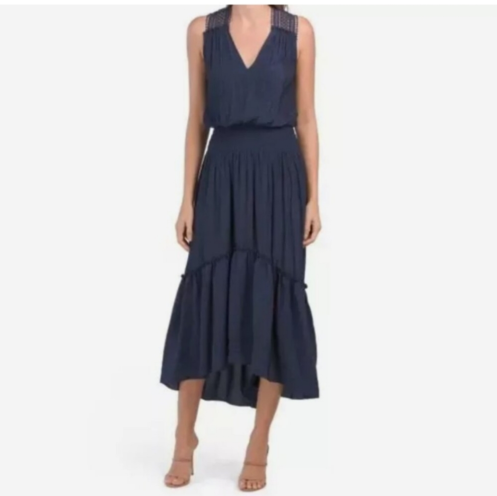 RAMY BROOK SAMANTHA Elegant Navy Blue Sleeveless Dress